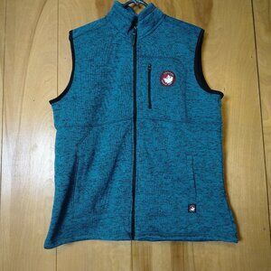 CANADA WEATHER GEAR MEN'S LARGE NEW WITHOUT TAGS BLUE ZIP UP VEST WITH P…
